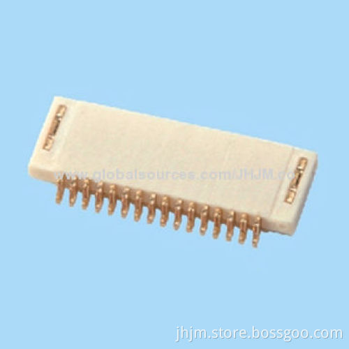 FPC Connector, 0.5mm Pitch/1.2mm H/AIF/Dual-contact/Right Angle or SMT 4-45 Pins, Mobile Phone Use